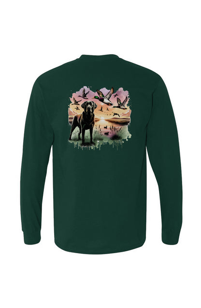 Ducks At Sunset Heavy Cotton Long Sleeve Tee