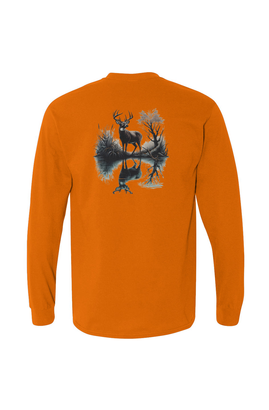 Deer Reflection Heavy Cotton Long Sleeve Tee